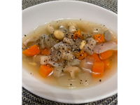 根菜と大豆のスープ